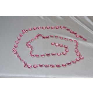 Acrylic bead strand (L) 6 feet - Light Pink